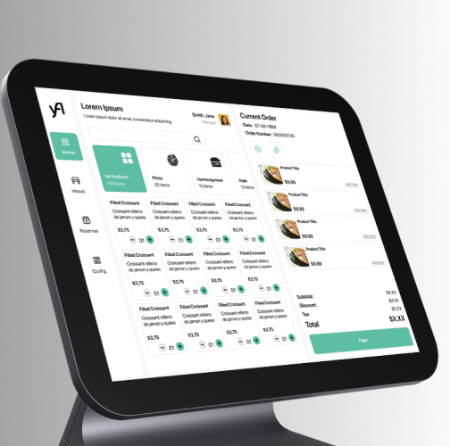 Vista del sistema POS de Payflow